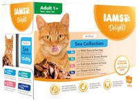 Photos - Cat Food IAMS Delights Sea Collection in Jelly 12 pcs 