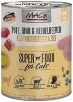 Photos - Cat Food MACs Superfoods Adult Turkey/Beef/Blueberries  800 g