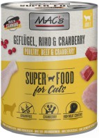 Photos - Cat Food MACs Superfoods Adult Poultry/Beef/Cranberry  800 g