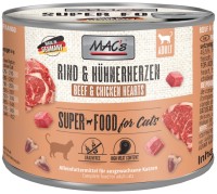 Photos - Cat Food MACs Superfoods Adult Beef/Chicken Hearts 200 g 