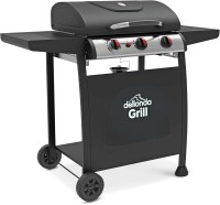 Photos - BBQ / Smoker Dellonda 3 Burner Gas BBQ Grill with Piezo Ignition, Built-In Thermometer 