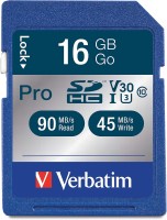 Memory Card Verbatim Pro 600X SDHC Memory Card, UHS-I V30 U3 Class 10 16 GB