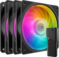 Photos - Computer Cooling Cooler Master Mobius 120P ARGB Black 3-pack Fan Kit 