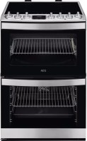 Photos - Cooker AEG CIB6734ACM stainless steel