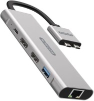 Photos - Card Reader / USB Hub Sitecom Dual USB-C Multiport Pro Adapter+PD 