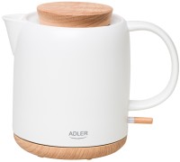 Photos - Electric Kettle Adler AD 1304 1200 W 1 L  white