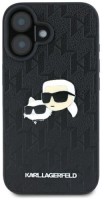 Photos - Case Karl Lagerfeld Monogram Karl&Choupette Head Pin for iPhone 16 