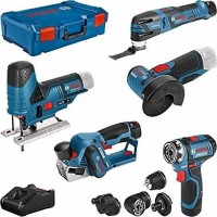 Photos - Power Tool Combo Kit Bosch GSR 12V-15 FC + GHO 12V-20 + GWS 12V-76 + GST 12V-70 + GOP 12V-28 Professional 0615A0017D 