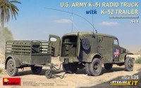 Photos - Model Building Kit MiniArt Us Army K-51 Radio Truck With K-52 Trailer (1:35) 