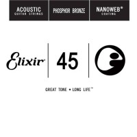 Photos - Strings Elixir Acoustic Nanoweb Phosphor Bronze Single 45 