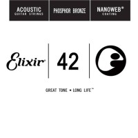 Photos - Strings Elixir Acoustic Nanoweb Phosphor Bronze Single 42 