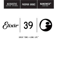 Photos - Strings Elixir Acoustic Nanoweb Phosphor Bronze Single 39 