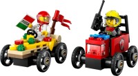 Construction Toy Lego Pizza vs Fire Truck Race Car Pack 60458 