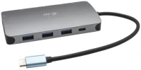 Photos - Card Reader / USB Hub i-Tec USB-C Metal Nano Dock HDMI/VGA with LAN + Charger 100W 