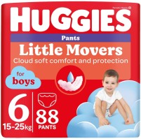 Photos - Nappies Huggies Little Movers Pants For Boys 6 / 88 pcs 