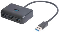 Photos - Card Reader / USB Hub DELTACO HUB203 