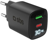 Photos - Charger SBS Wall Charger LCD USB-C PD 30W 