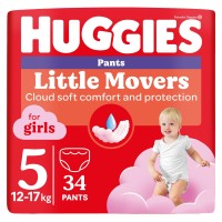 Photos - Nappies Huggies Little Movers Pants For Girls 5 / 34 pcs 