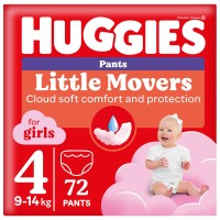 Photos - Nappies Huggies Little Movers Pants For Girls 4 / 72 pcs