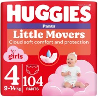 Photos - Nappies Huggies Little Movers Pants For Girls 4 / 104 pcs