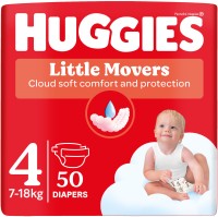 Photos - Nappies Huggies Little Movers 4 / 50 pcs 