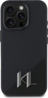 Photos - Case Karl Lagerfeld Silicone Shadow Metal Initial MagSafe for iPhone 16 Pro Max 