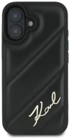 Photos - Case Karl Lagerfeld Quilted Signature for iPhone 16 Plus 