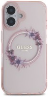 Photos - Case GUESS IML Flowers Wreath MagSafe for iPhone 16 