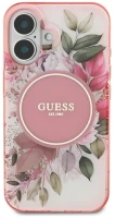 Photos - Case GUESS Flower & Tonal Circle with MagSafe for iPhone 16 