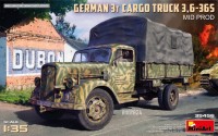 Photos - Model Building Kit MiniArt German 3t Cargo Truck 3.6-36s Mid Prod (1:35) 