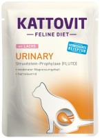 Photos - Cat Food Kattovit Urinary Pouch with Salmon 85 g 