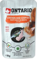 Photos - Cat Food Ontario Adult Chicken/Shrimp Pouch 80 g 