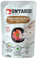 Photos - Cat Food Ontario Adult Tuna/Salmon Pouch 80 g 