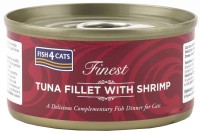 Photos - Cat Food Fish4Cats Finest Tuna Fillet With Shrimp 70 g 