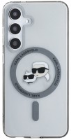 Photos - Case Karl Lagerfeld Button Karl & Choupette Heads Printed Logo MagSafe for Galaxy S25 