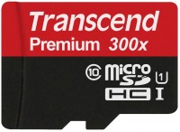 Photos - Memory Card Transcend Premium 300X microSD UHS-I 16 GB
