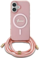 Photos - Case GUESS Crossbody Cord Script MagSafe for iPhone 16 