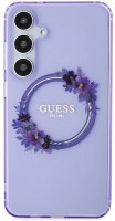 Photos - Case GUESS IML Flowers Wreath MagSafe for Galaxy S24+ 