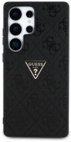 Photos - Case GUESS Hot Stamp 4G Pattern Triangle Metal Logo for Galaxy S25 Ultra 