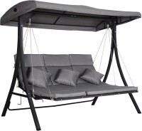 Photos - Canopy Swing Outsunny 3-Seater Recliner Garden Swing Chair