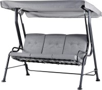 Photos - Canopy Swing Outsunny 3-Person Metal Porch Swing Chair Bench 