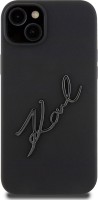 Photos - Case Karl Lagerfeld Silicone Karl Script for iPhone 15 