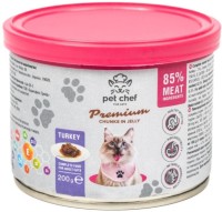 Photos - Cat Food Pet Chef Cat Premium Adult Turkey  200 g