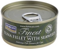 Photos - Cat Food Fish4Cats Finest Tuna Fillet with Seaweed 70 g 