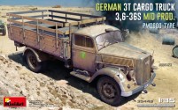 Photos - Model Building Kit MiniArt German 3t Truck 36-36s Mid Prod PMQ600-Type (1:35) 
