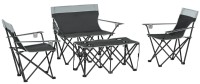 Photos - Outdoor Furniture Outsunny 4 Piece Foldable Camping Table and Chairs Set 