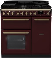Photos - Cooker Rangemaster ESDL90DFPBOR/AB1 burgundy