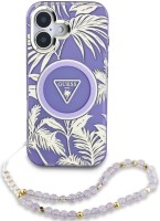 Photos - Case GUESS Palm Trees Triangle Pearl Strap MagSafe for iPhone 16 