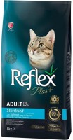 Photos - Cat Food Reflex Plus Adult Sterilised Salmon  8 kg