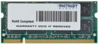 RAM Patriot Memory Signature SO-DIMM DDR3 1x2Gb PSD22G6672S